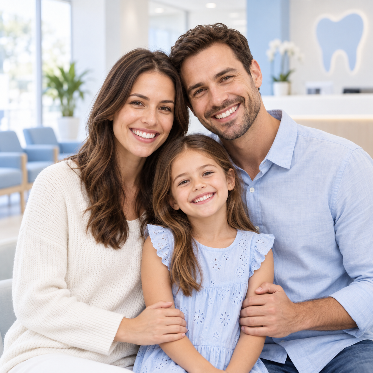 Imagem ilustrativa de uma família sorrindo
